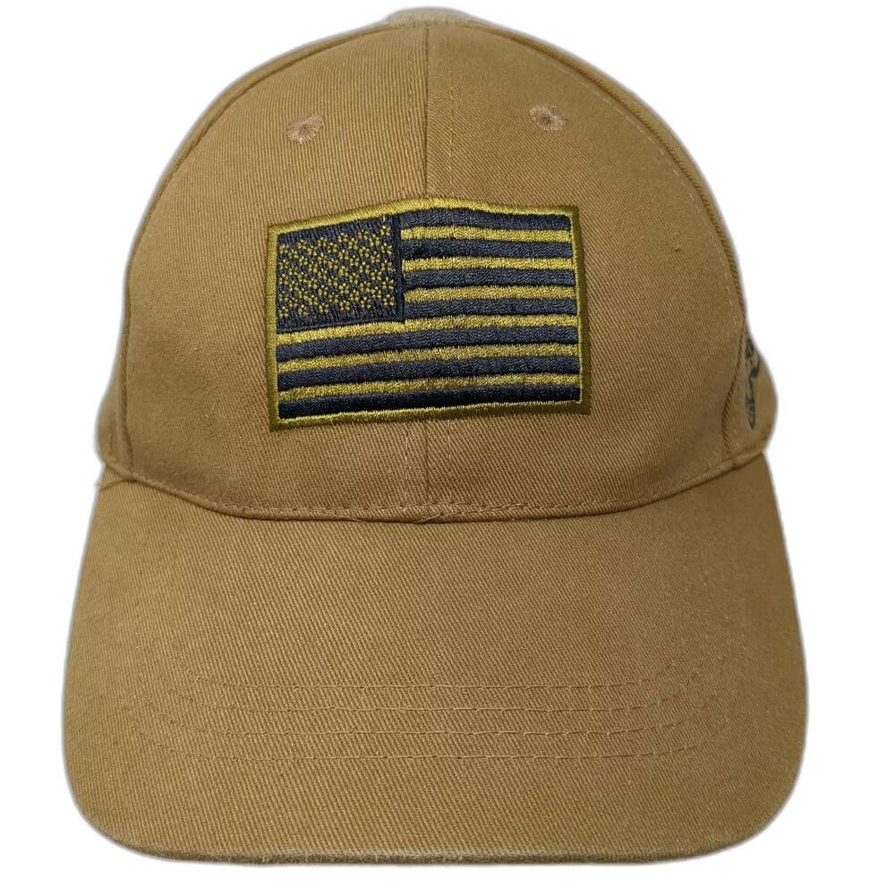 Voodoo Tactical Baseball Cap Brown One Size American Flag Patch Strapback Hat